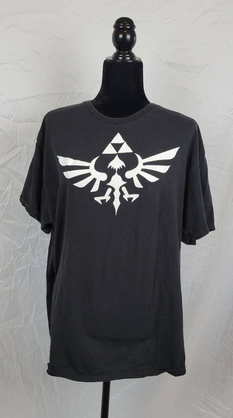 Legend of Zelda Cotton Men's XL Black Graphic Tee